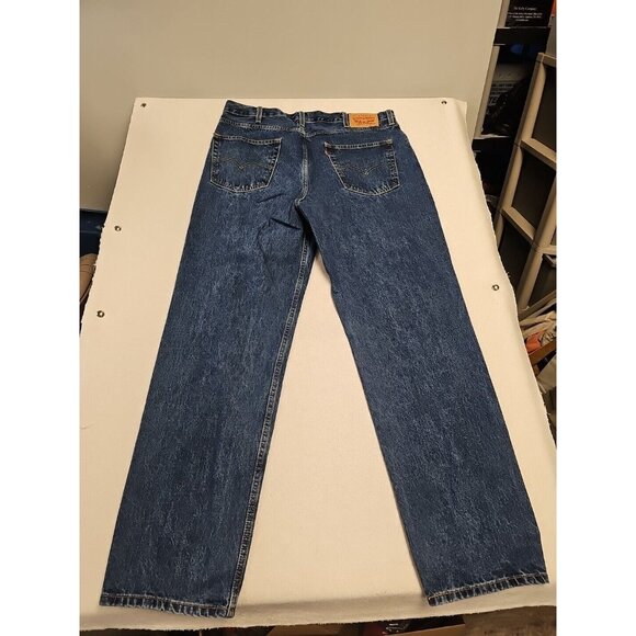 Levis 550 Relaxed Fit Mens Denim Blue Jeans Tag 38 x 34 Actual 38 x 33 - Picture 1 of 5